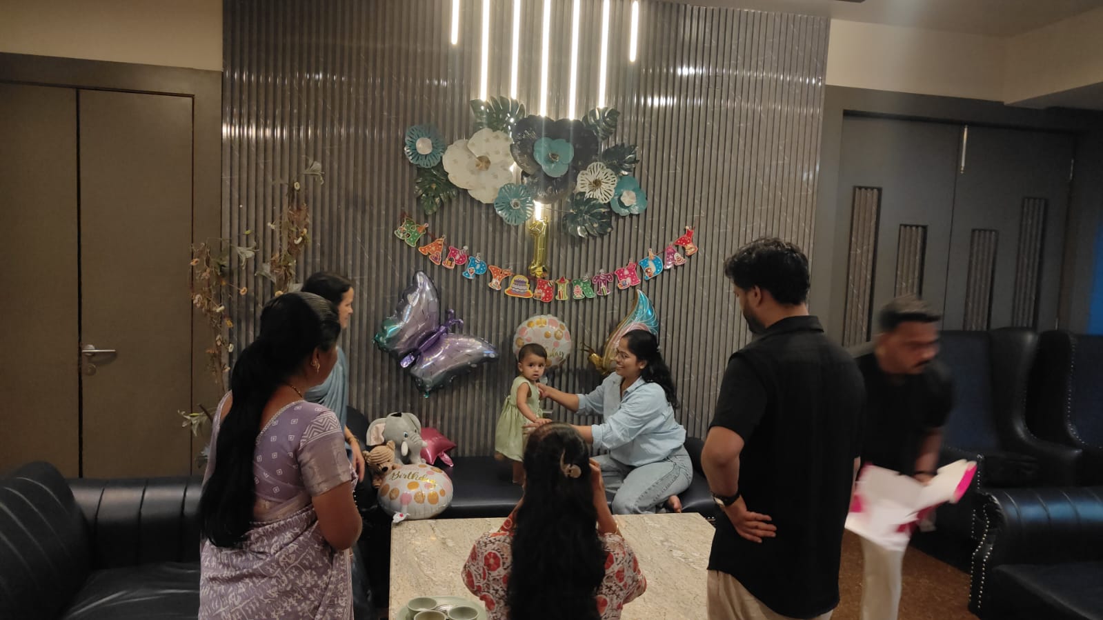 Guests enjoying a birthday gathering at Meraki Hillside Villa